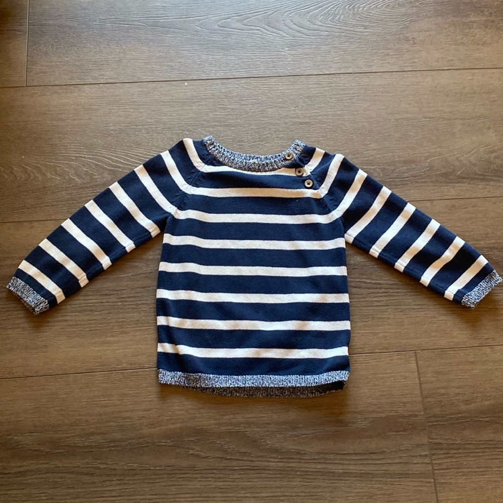 H&M Navy and White Striped Sweater 18M-24M